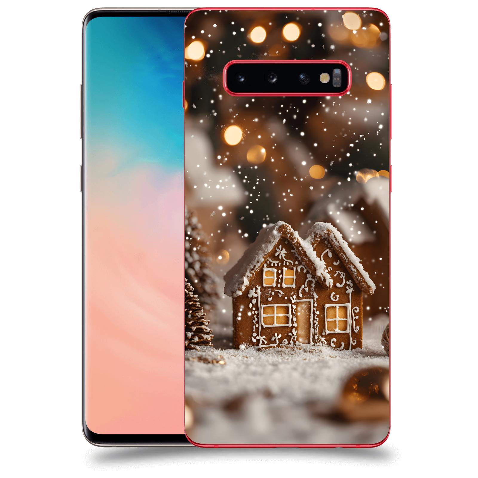 ACOVER Kryt na mobil Samsung Galaxy S10 Plus G975 - Perníková chaloupka