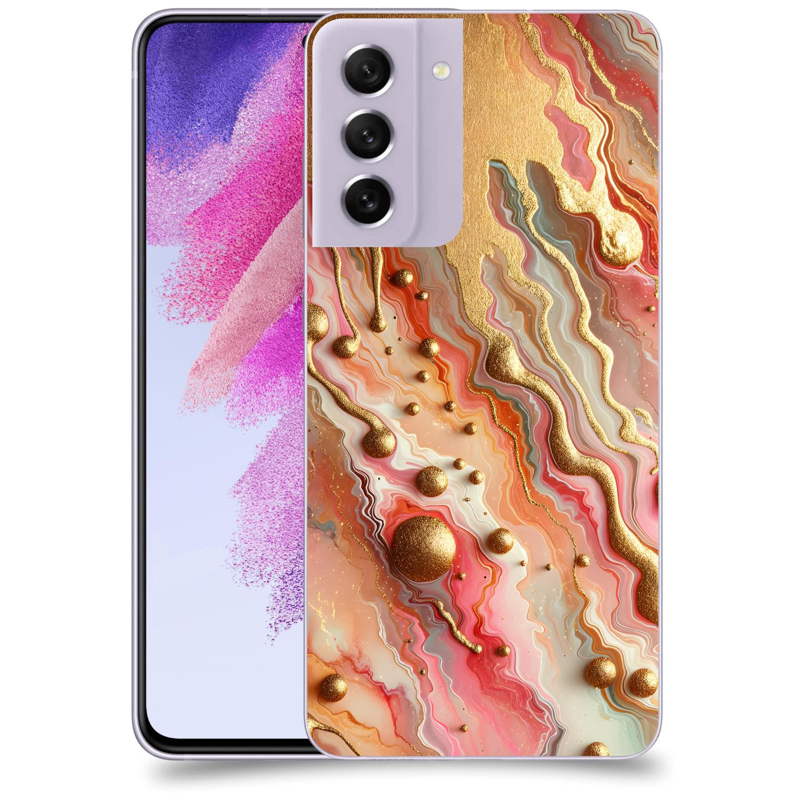 ACOVER Kryt na mobil Samsung Galaxy S21 FE 5G - Liquid Gold