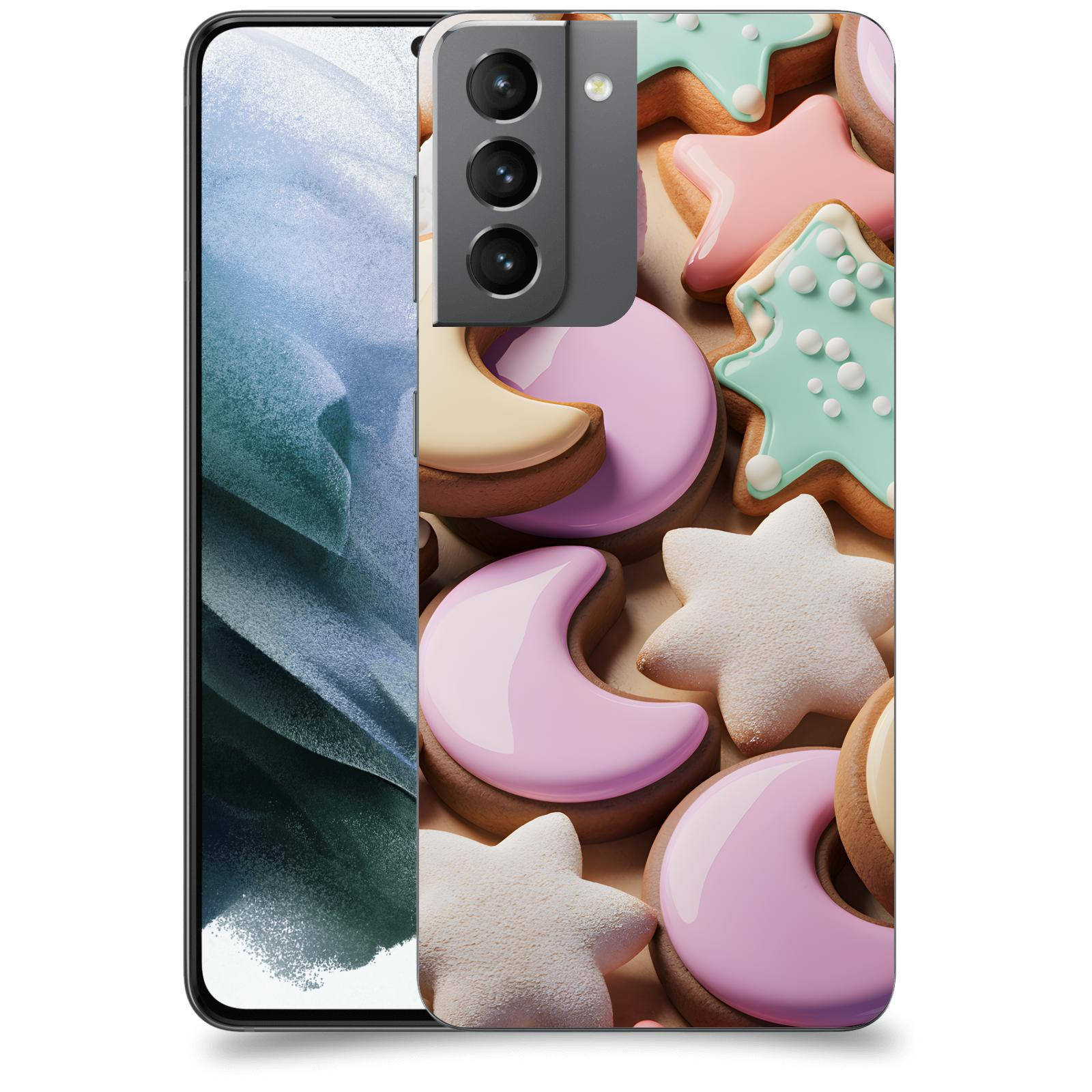 ACOVER Kryt na mobil Samsung Galaxy S21 G991B - Vánoční cukroví