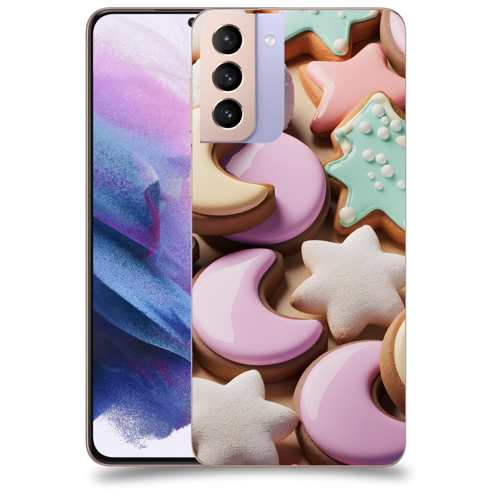 ACOVER Kryt na mobil Samsung Galaxy S21+ G996F - Vánoční cukroví