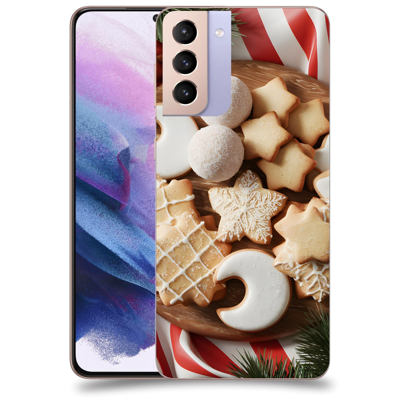 ACOVER Kryt na mobil Samsung Galaxy S21+ G996F - Vánoční cukroví 2
