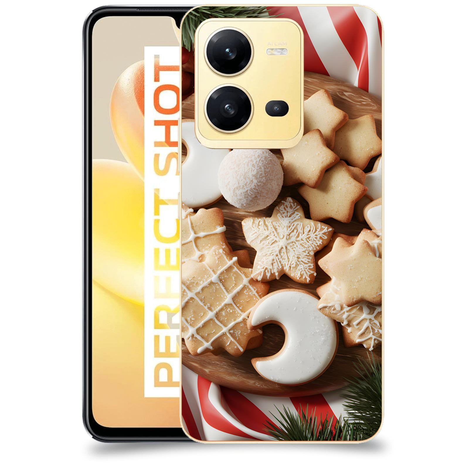 ACOVER Kryt na mobil Vivo X80 Lite - Vánoční cukroví 2