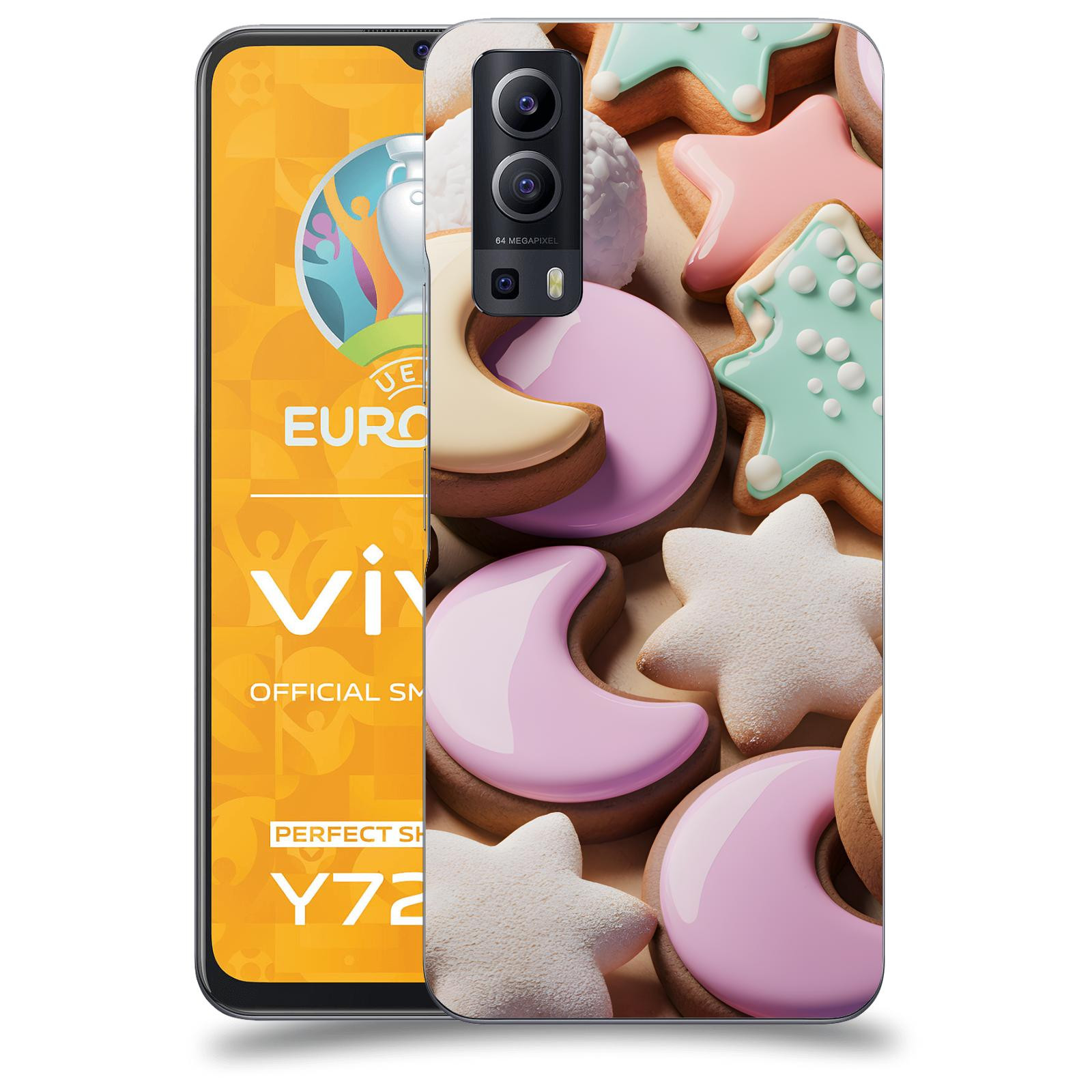 ACOVER Kryt na mobil Vivo Y72 5G - Vánoční cukroví
