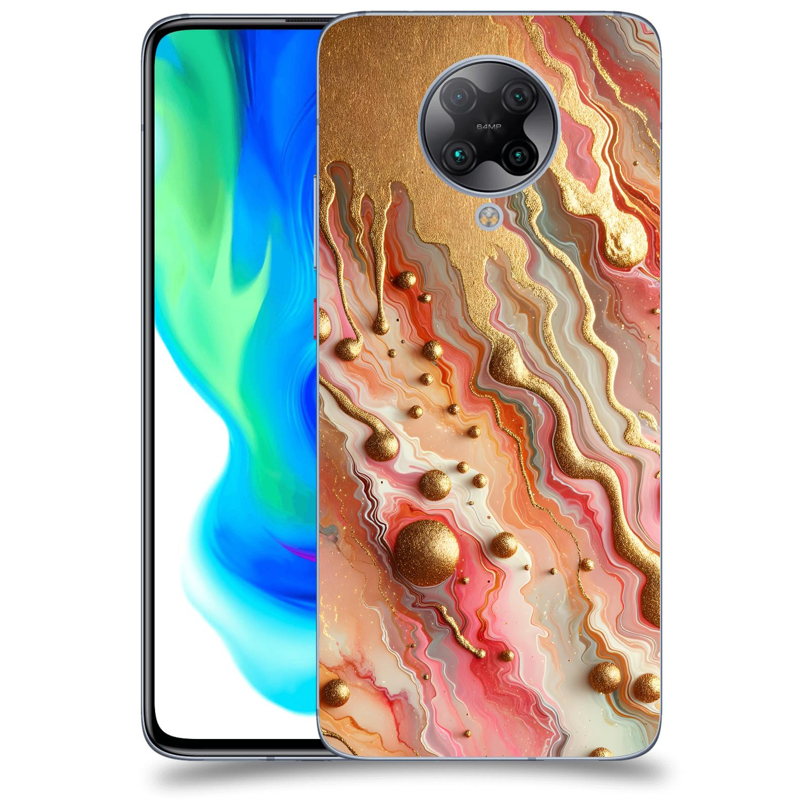 ACOVER Kryt na mobil Xiaomi Poco F2 Pro - Liquid Gold