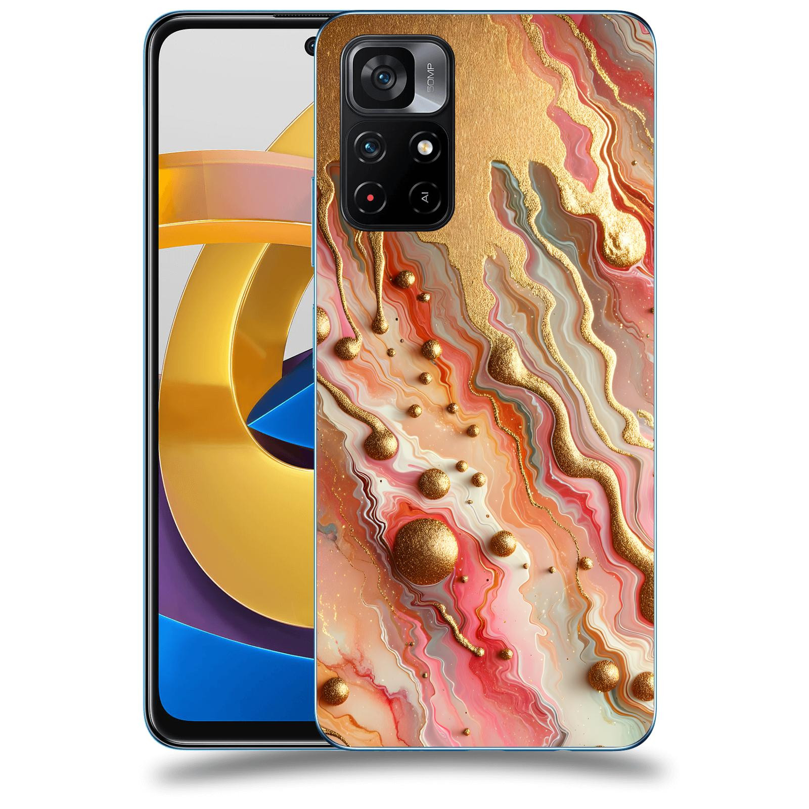 ACOVER Kryt na mobil Xiaomi Poco M4 Pro - Liquid Gold