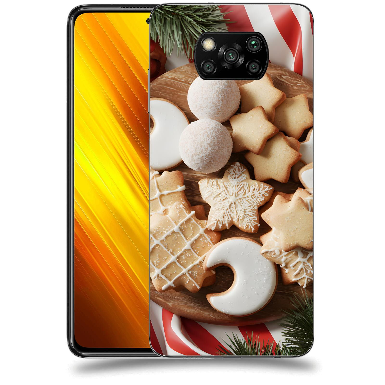 ACOVER Kryt na mobil Xiaomi Poco X3 - Vánoční cukroví 2