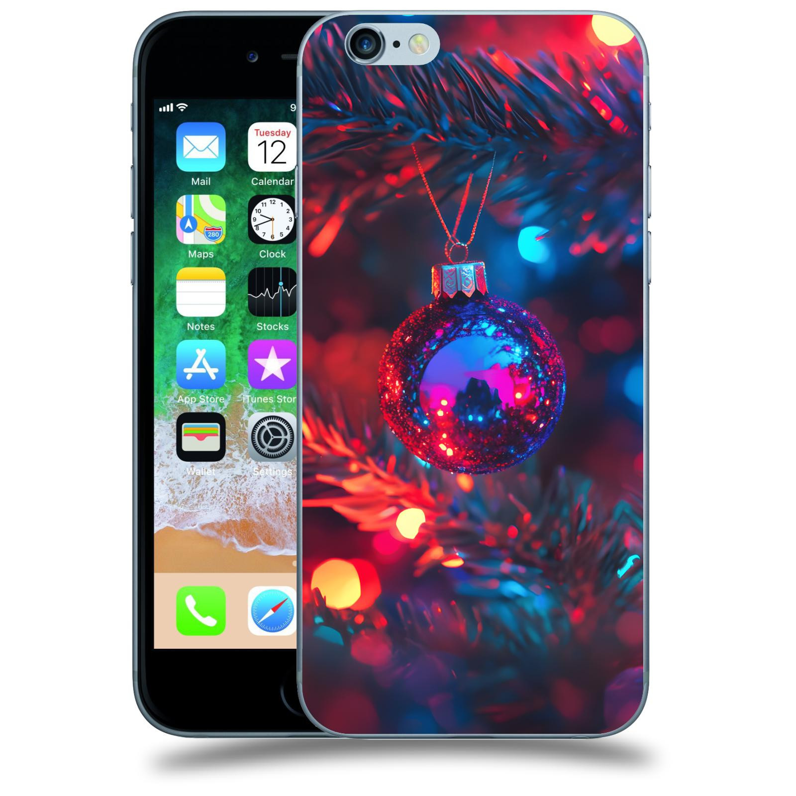 ACOVER Kryt na mobil Apple iPhone 6/6S - Vánoční ozdoba