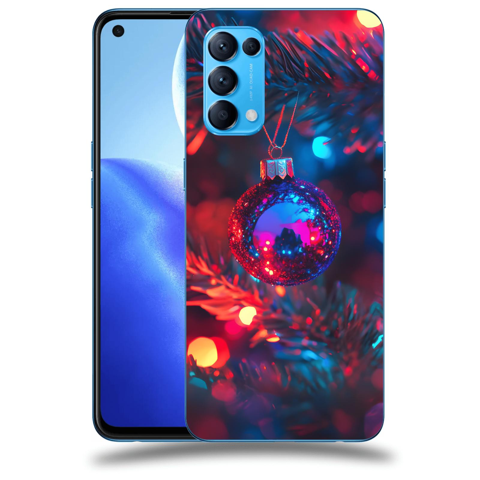 ACOVER Kryt na mobil OPPO Reno 5 5G - Vánoční ozdoba