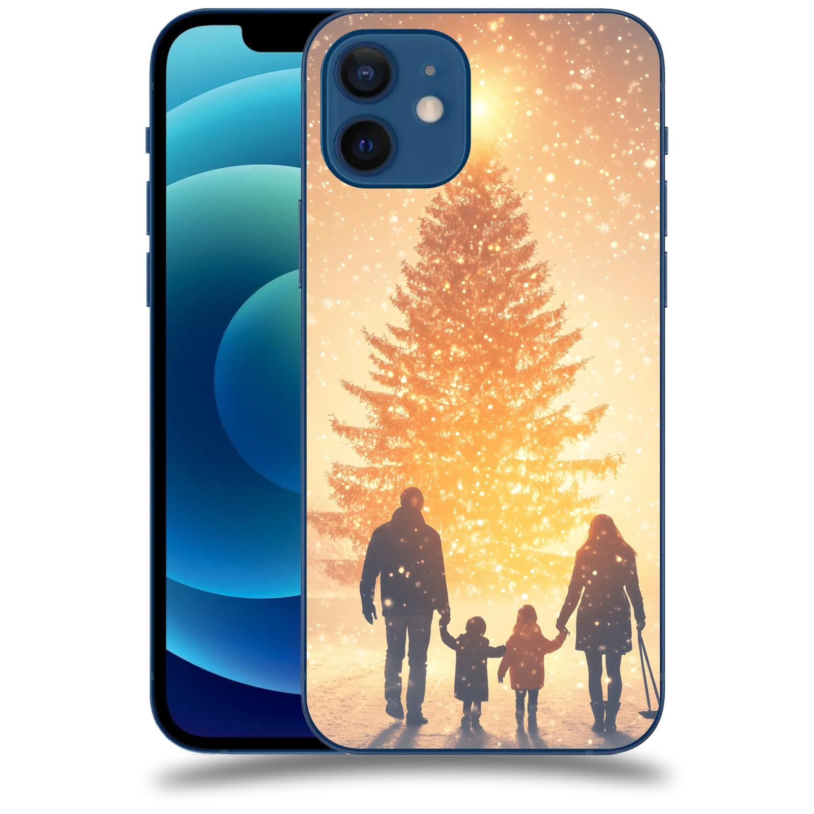 ACOVER Kryt na mobil Apple iPhone 12 - Family at the Christmas tree
