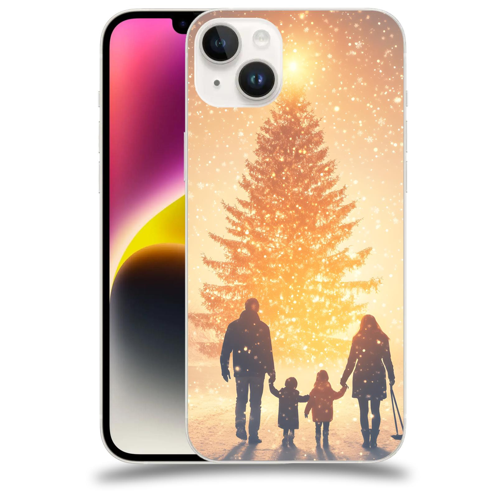 ACOVER Kryt na mobil Apple iPhone 14 Plus - Family at the Christmas tree