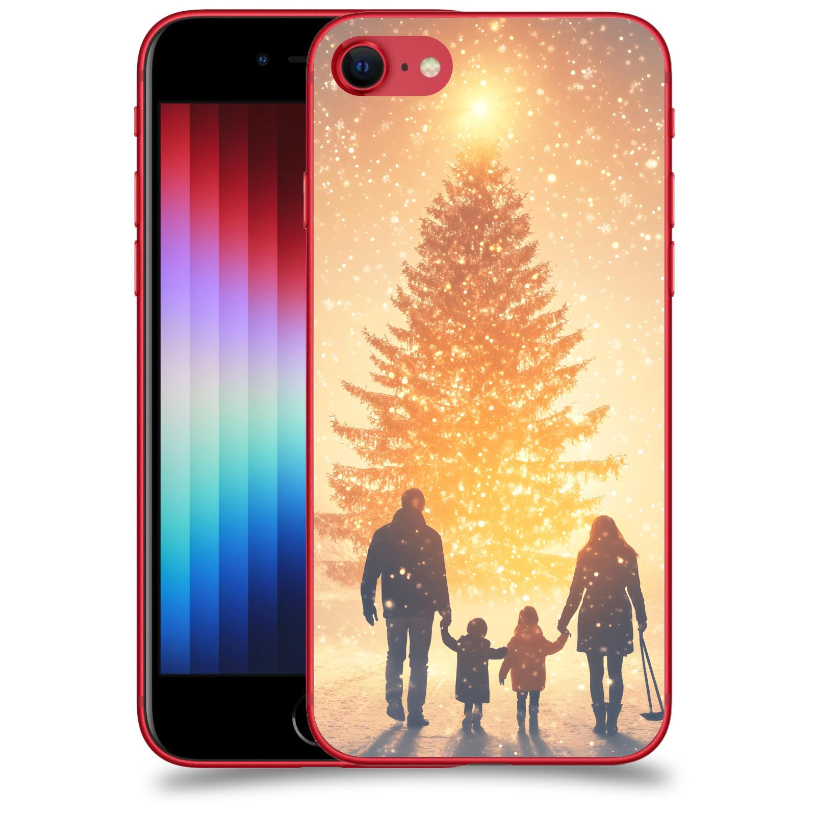 ACOVER Kryt na mobil Apple iPhone SE 2022 - Family at the Christmas tree