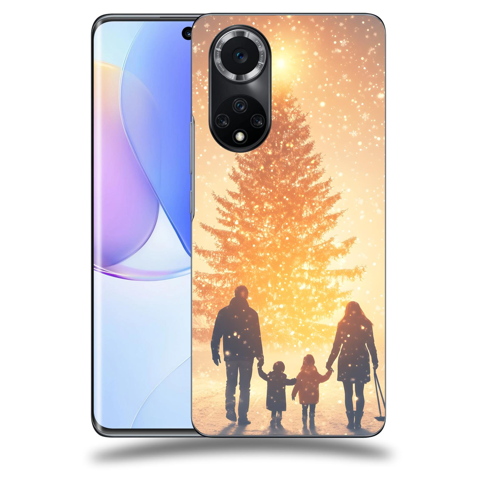 ACOVER Kryt na mobil Huawei Nova 9 - Family at the Christmas tree