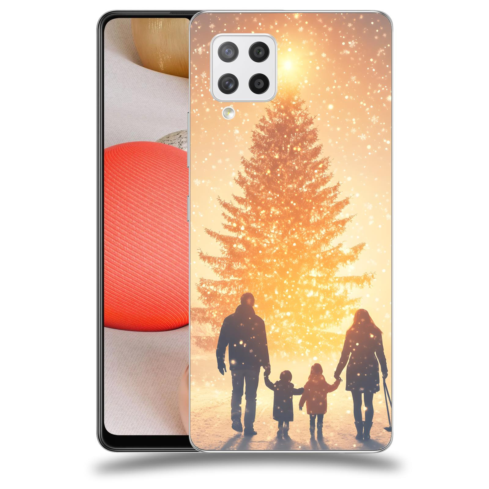 ACOVER Kryt na mobil Samsung Galaxy A42 A426B - Family at the Christmas tree