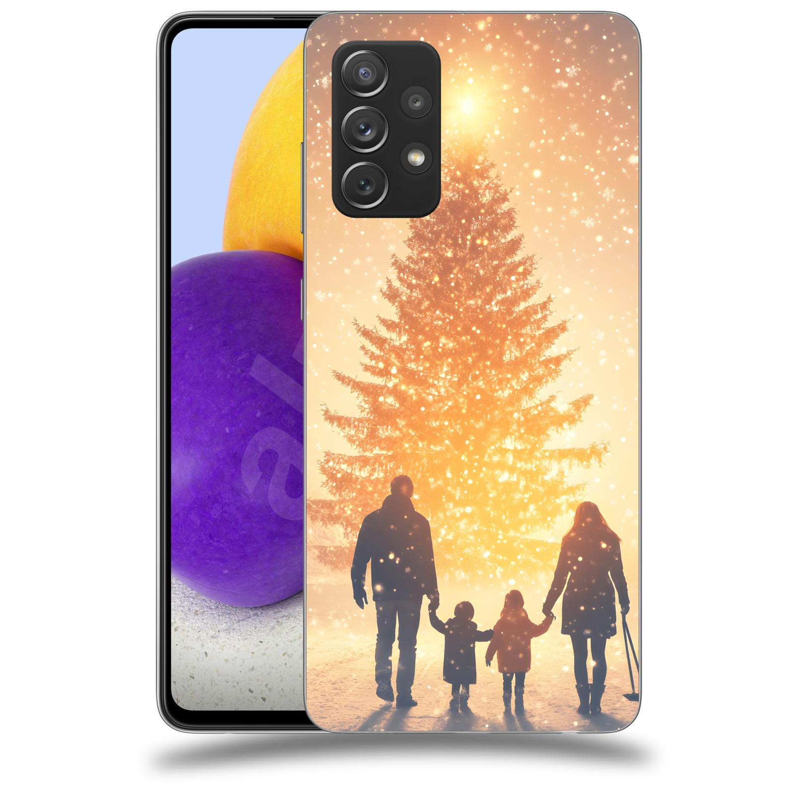 ACOVER Kryt na mobil Samsung Galaxy A73 5G - Family at the Christmas tree