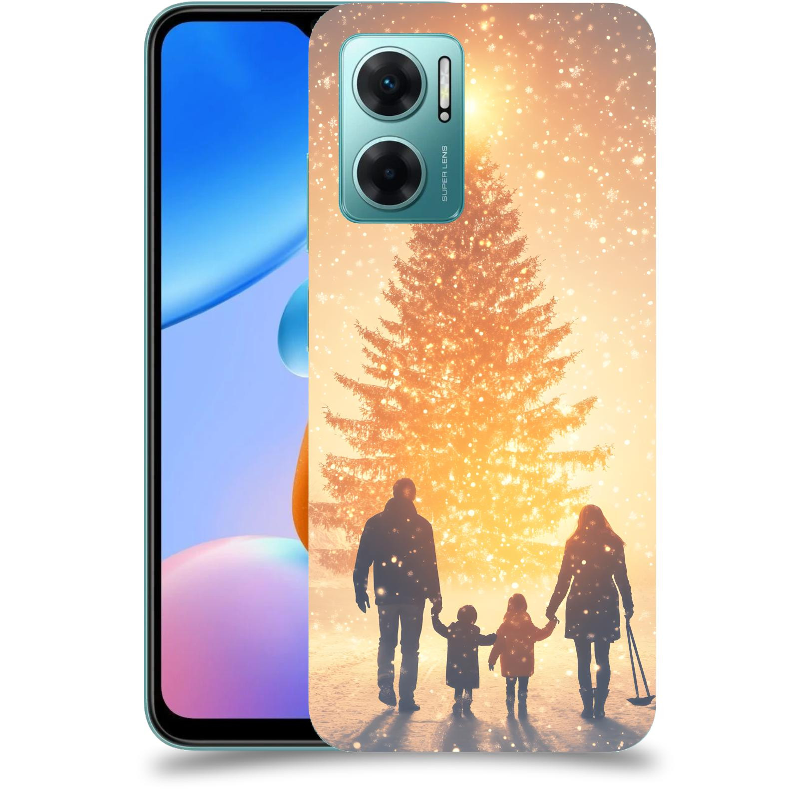 ACOVER Kryt na mobil Xiaomi Redmi 10 5G - Family at the Christmas tree