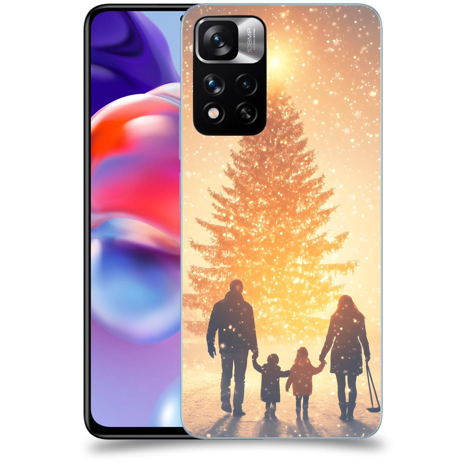 ACOVER Kryt na mobil Xiaomi Redmi Note 11 Pro+ 5G - Family at the Christmas tree