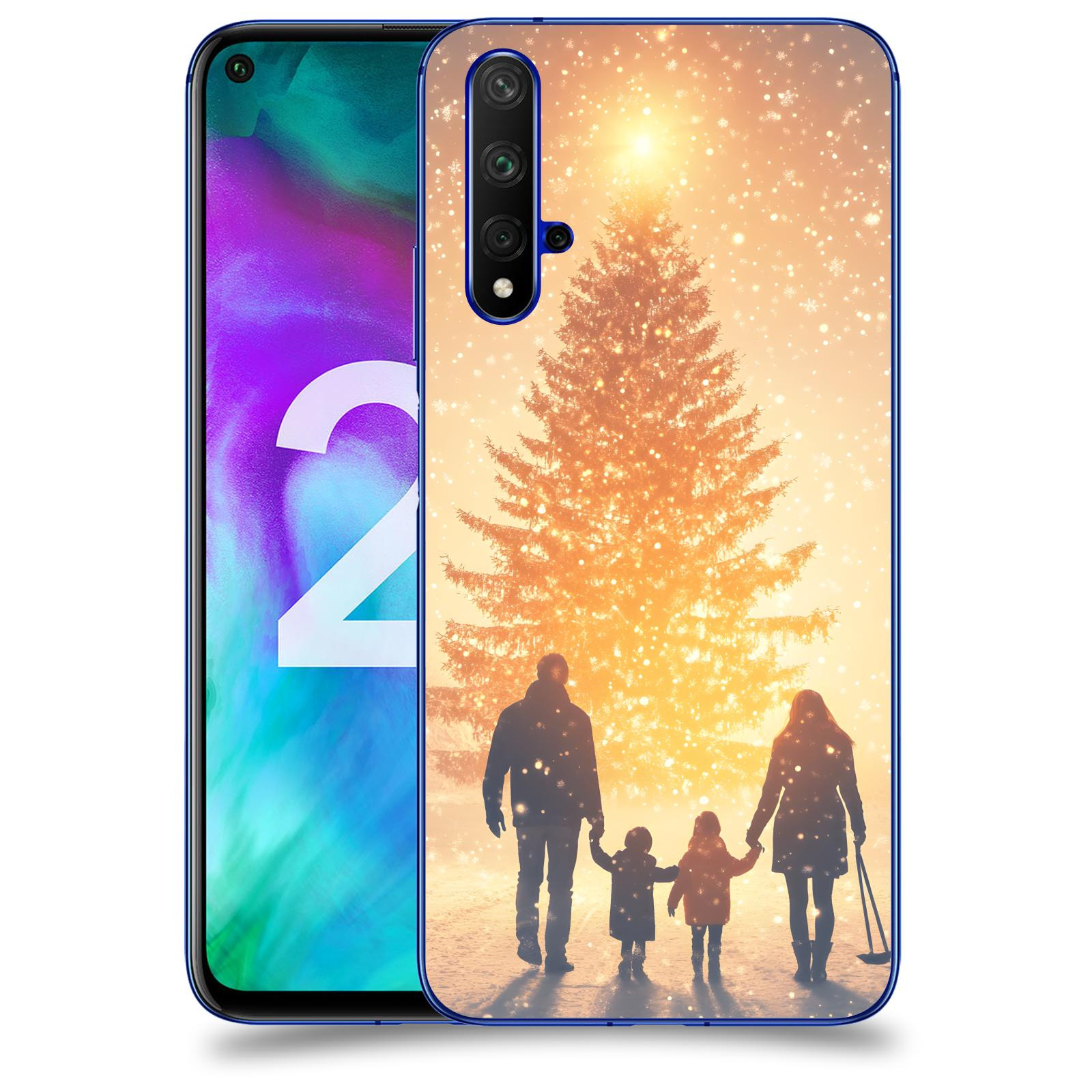 ACOVER Kryt na mobil Honor 20 - Family at the Christmas tree