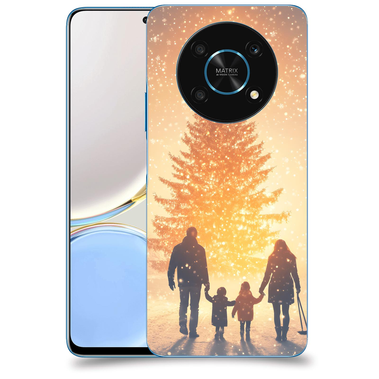 ACOVER Kryt na mobil Honor Magic 4 Lite 5G - Family at the Christmas tree