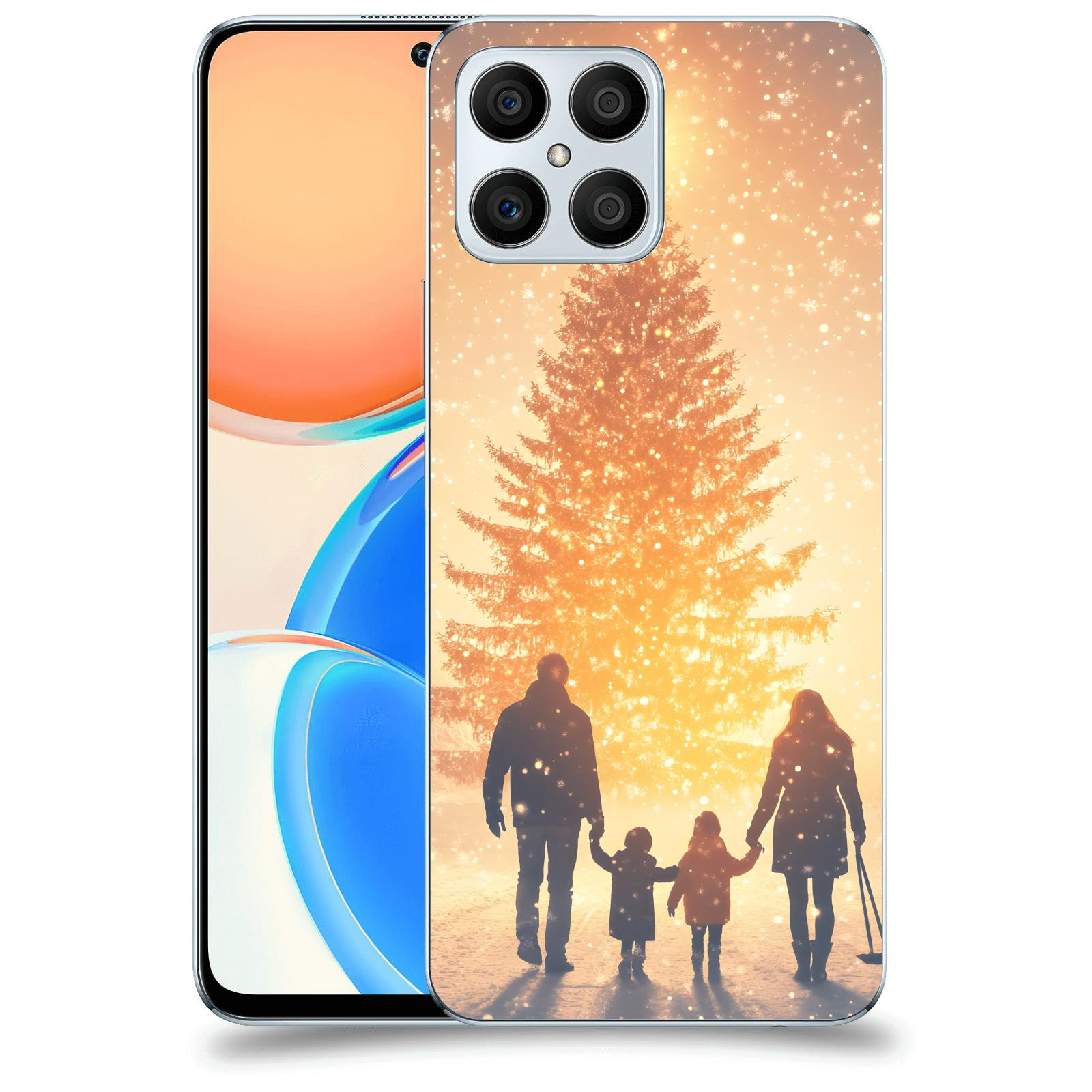 ACOVER Kryt na mobil Honor X8 5G - Family at the Christmas tree