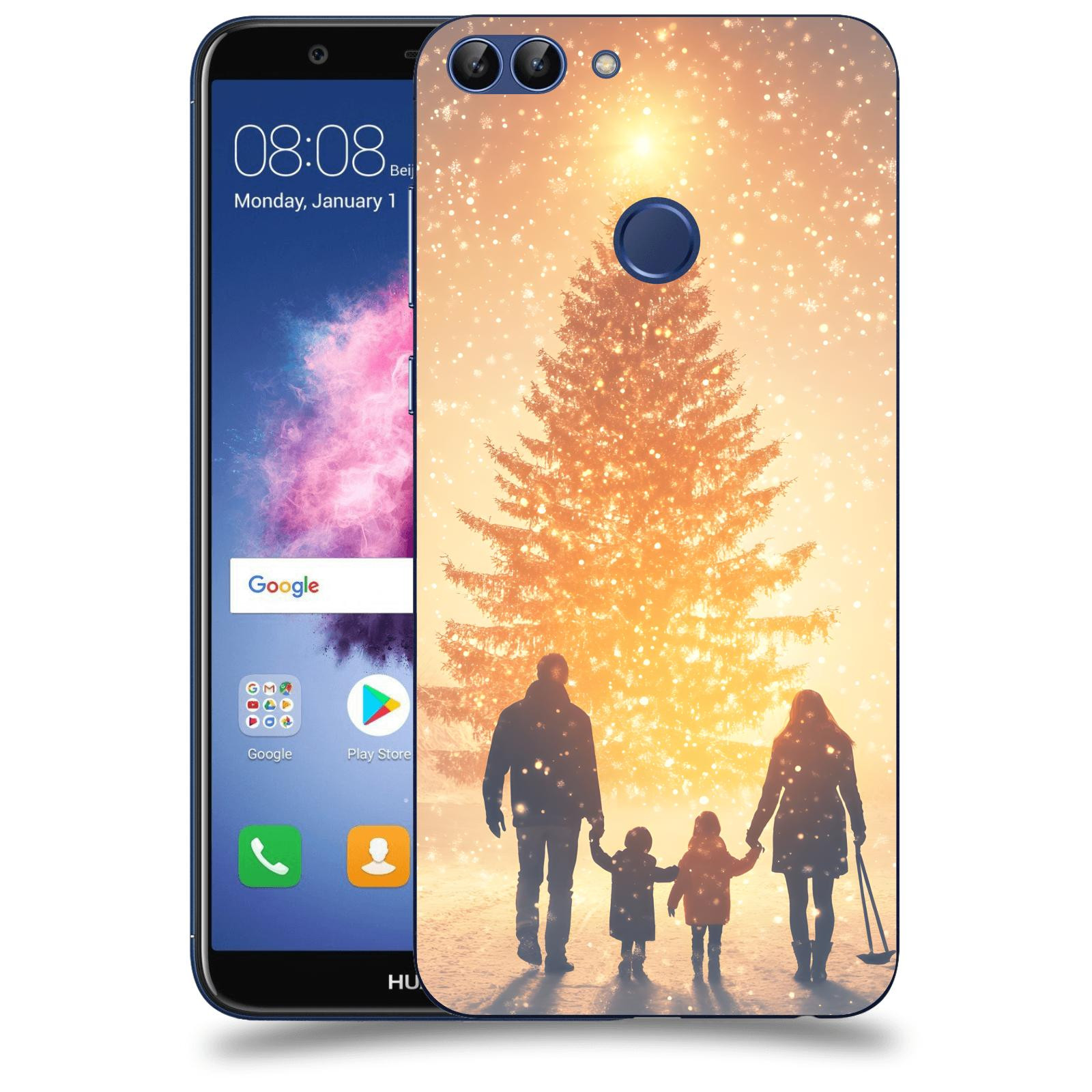 ACOVER Kryt na mobil Huawei P Smart - Family at the Christmas tree