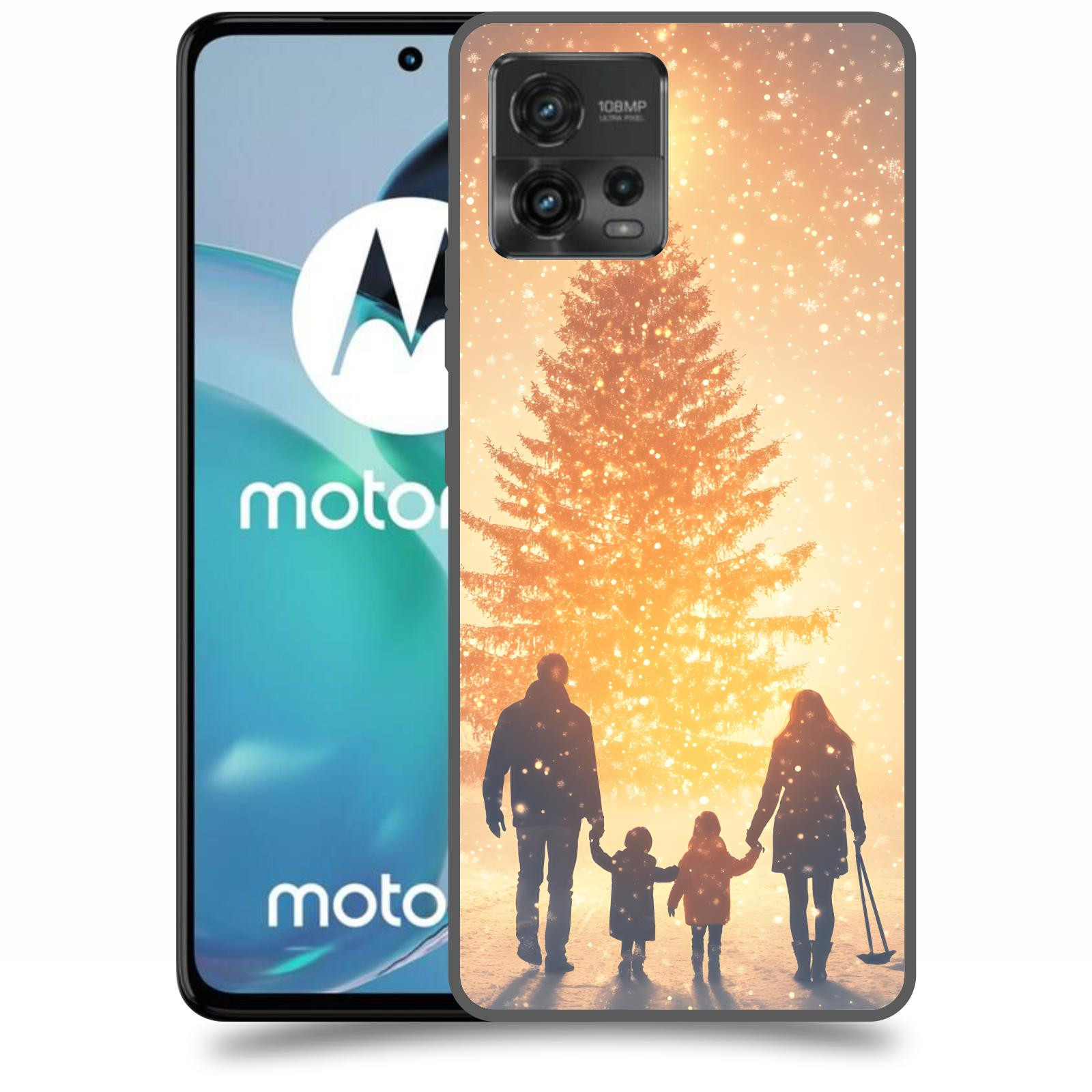 ACOVER Kryt na mobil Motorola Moto G72 - Family at the Christmas tree