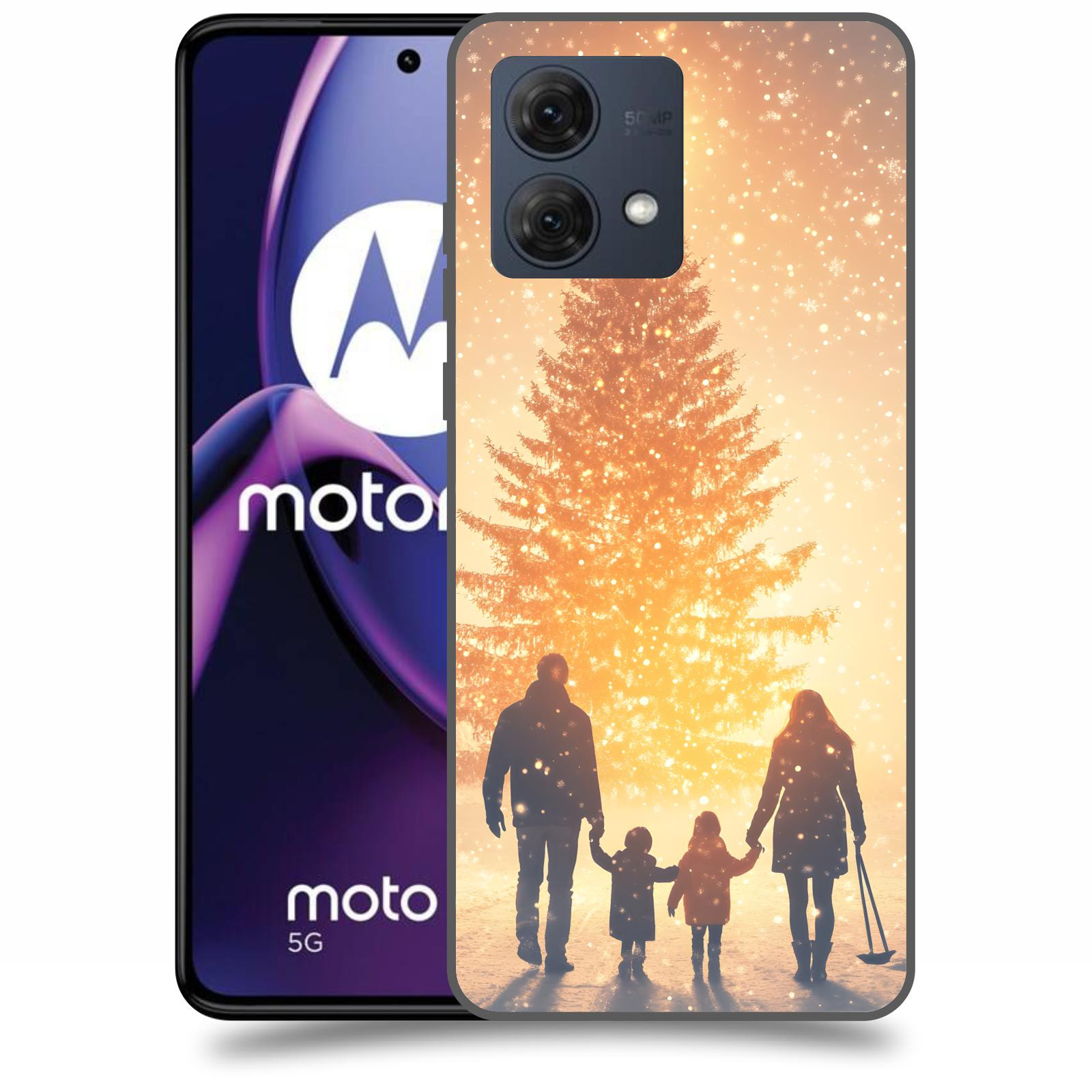ACOVER Kryt na mobil Motorola Moto G84 5G - Family at the Christmas tree