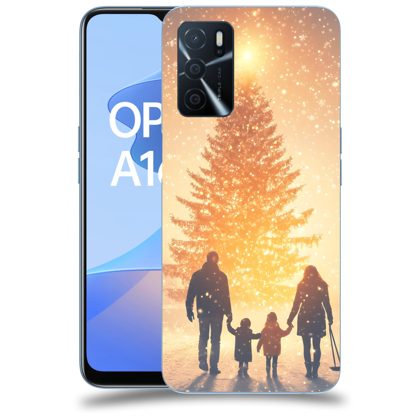 ACOVER Kryt na mobil OPPO A16s - Family at the Christmas tree