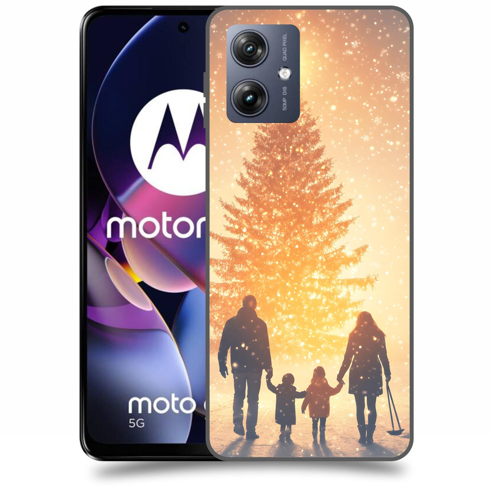 ACOVER Kryt na mobil Motorola Moto G54 5G - Family at the Christmas tree
