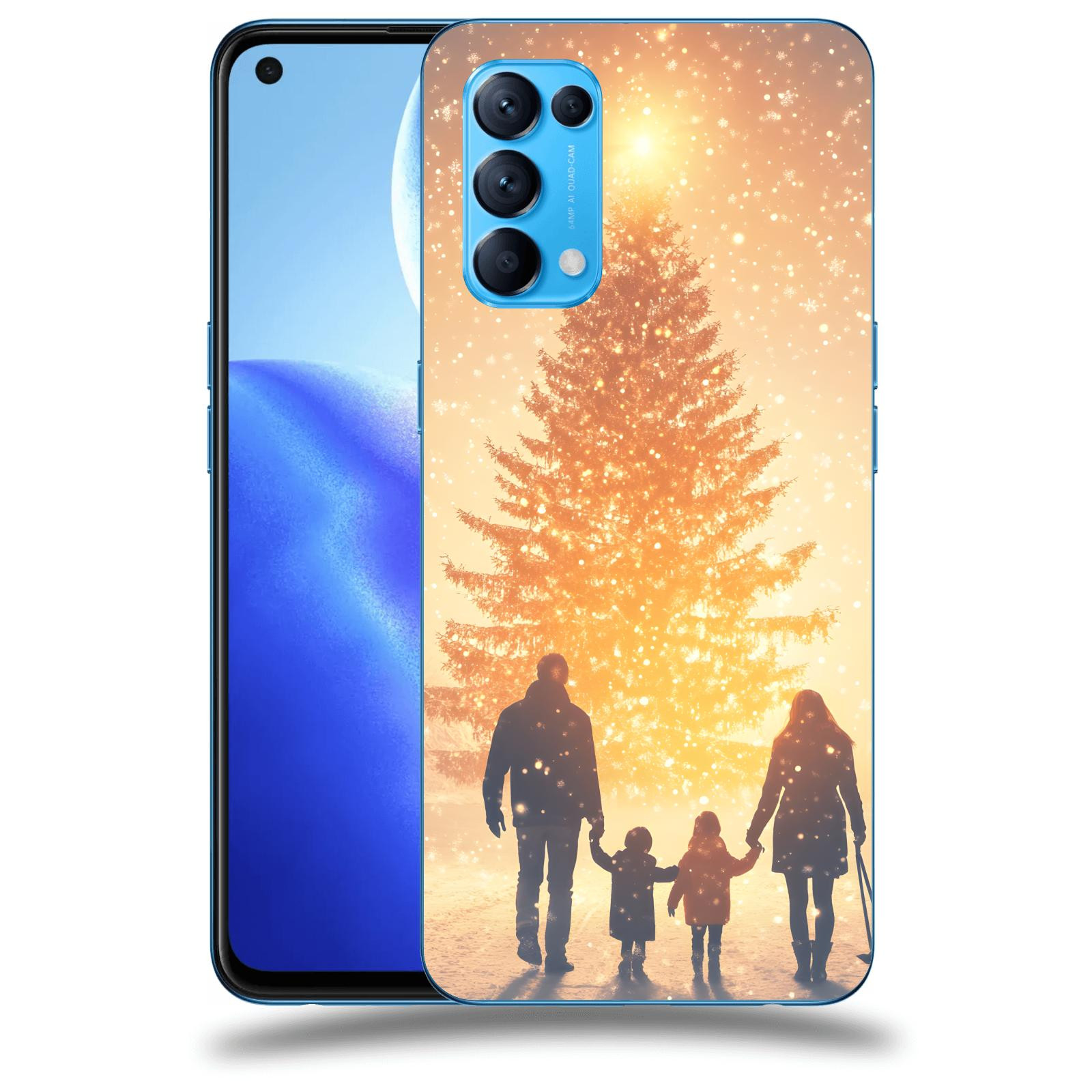 ACOVER Kryt na mobil OPPO Reno 5 5G - Family at the Christmas tree