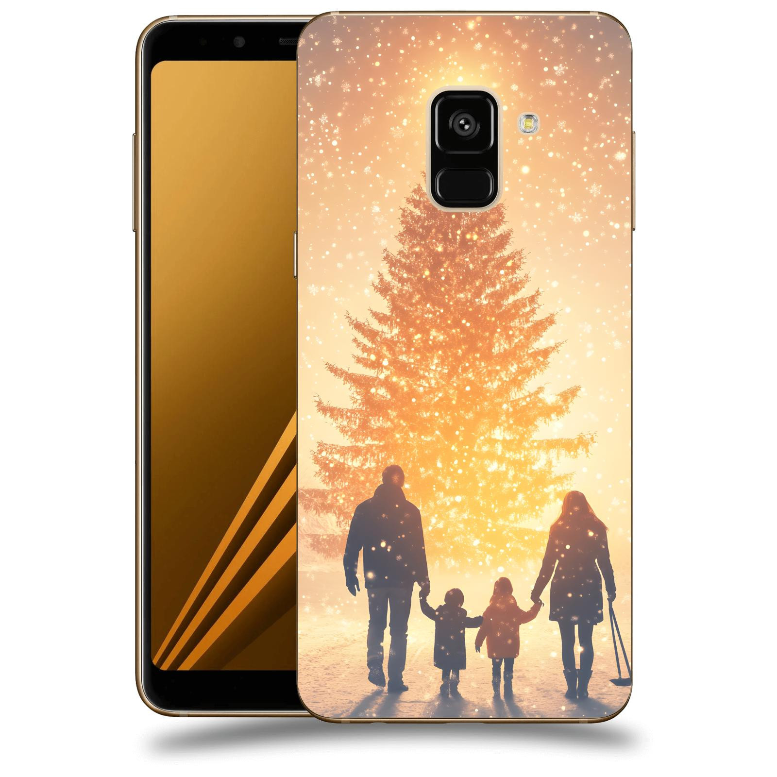 ACOVER Kryt na mobil Samsung Galaxy A8 2018 A530F - Family at the Christmas tree