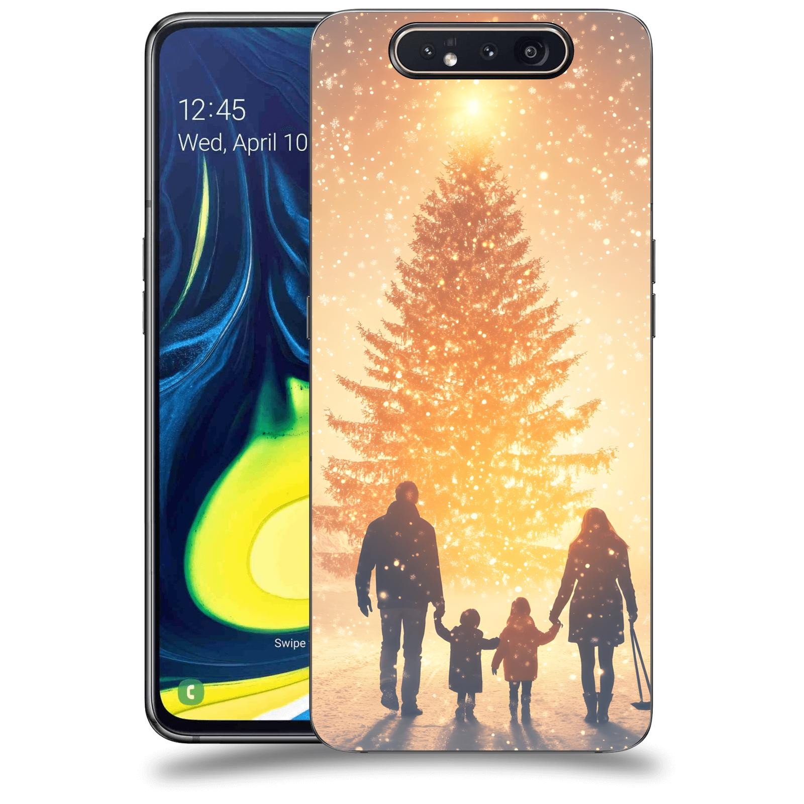 ACOVER Kryt na mobil Samsung Galaxy A80 A805F - Family at the Christmas tree