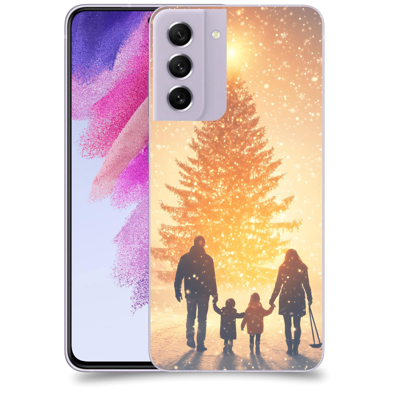 ACOVER Kryt na mobil Samsung Galaxy S21 FE 5G - Family at the Christmas tree