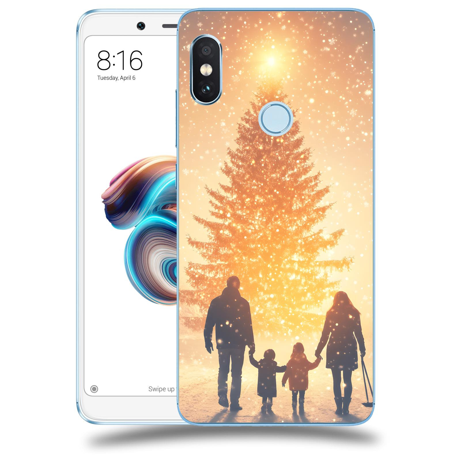 ACOVER Kryt na mobil Xiaomi Redmi Note 5 Global - Family at the Christmas tree