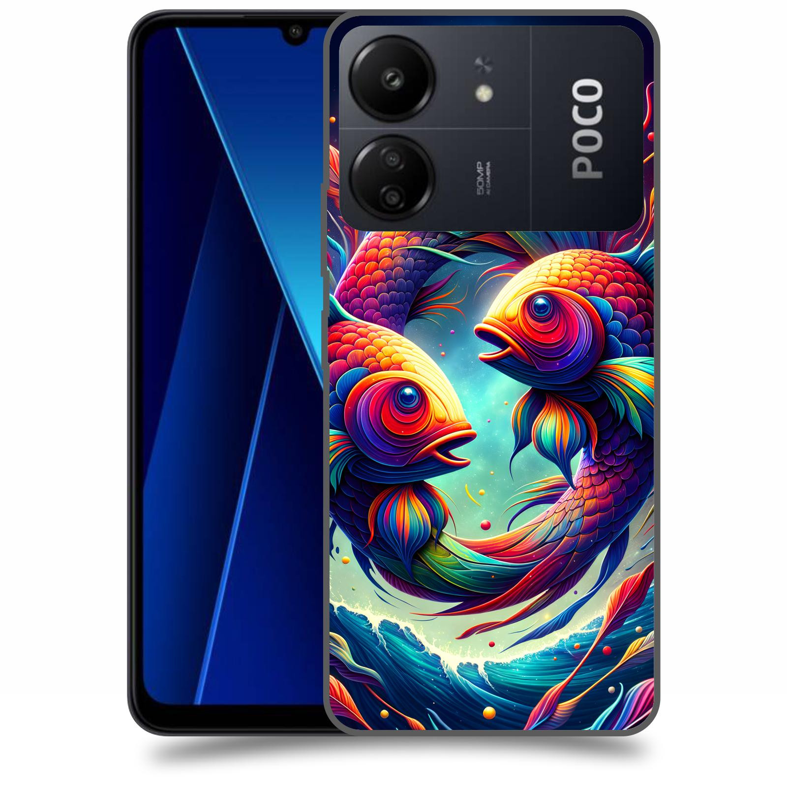 ACOVER Kryt na mobil Poco C65 - Ryby