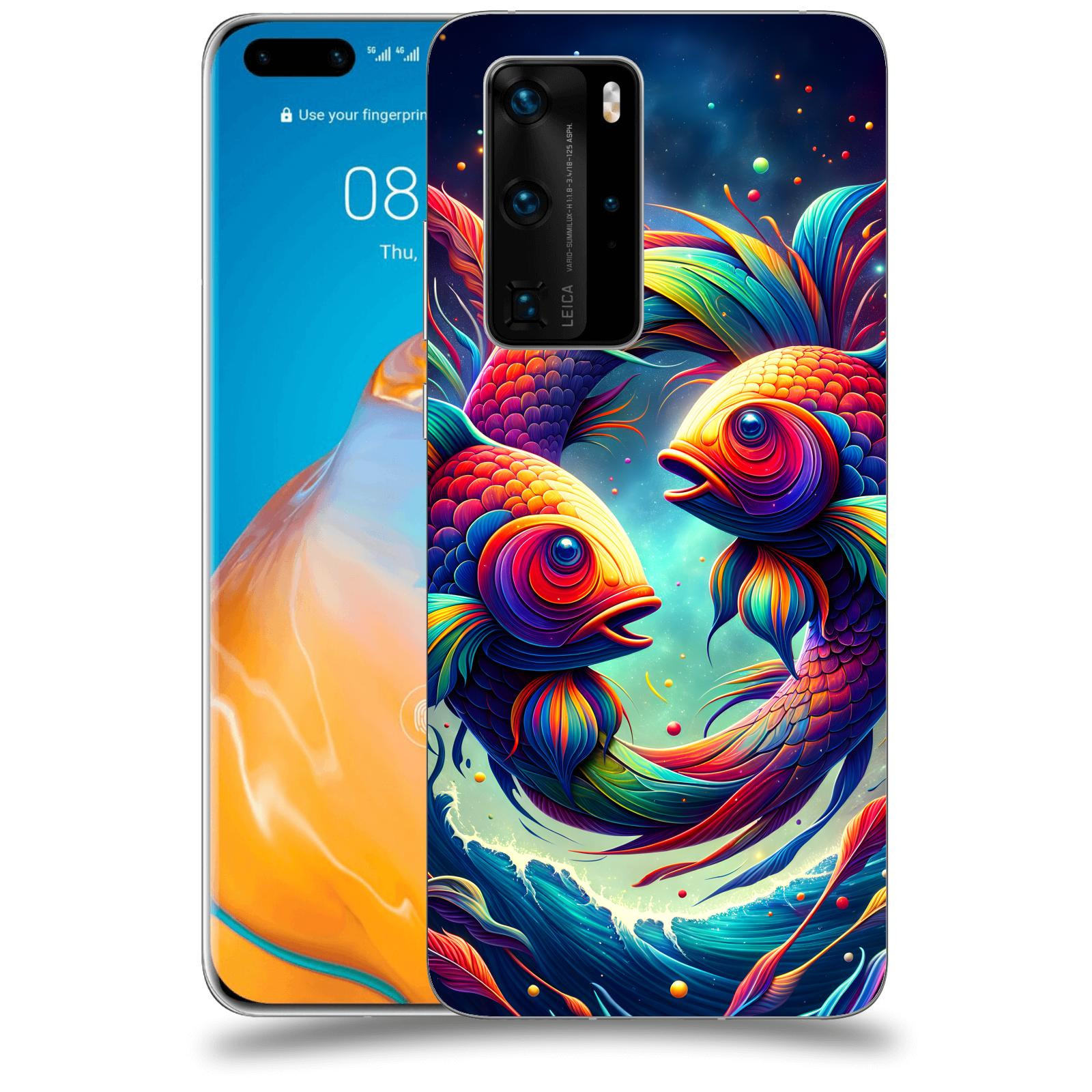 ACOVER Kryt na mobil Huawei P40 - Ryby