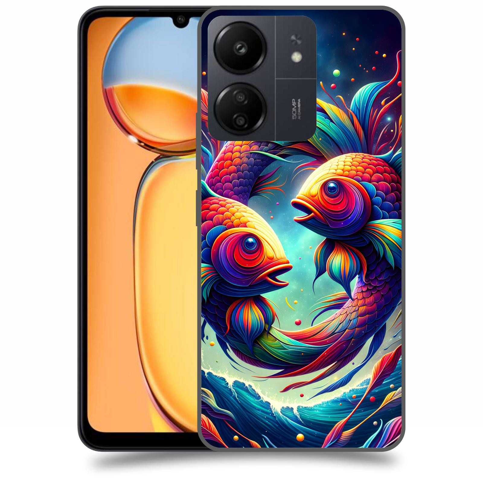 ACOVER Kryt na mobil Xiaomi Redmi 13C  Ryby