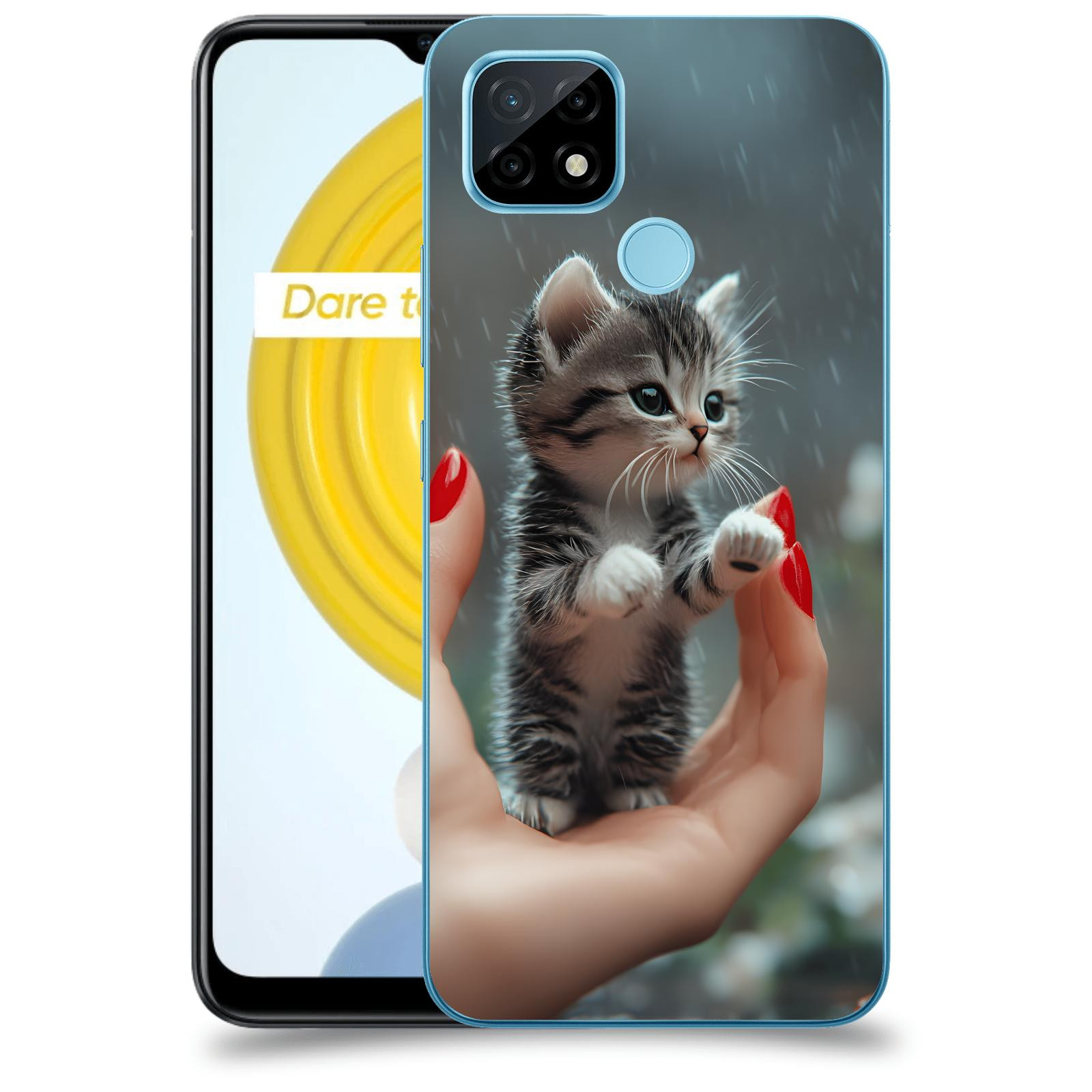 ACOVER Kryt na mobil Realme C21 - Koťátko