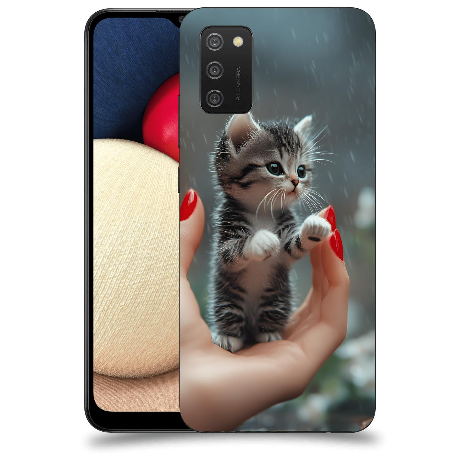 ACOVER Kryt na mobil Samsung Galaxy A02s A025G - Koťátko