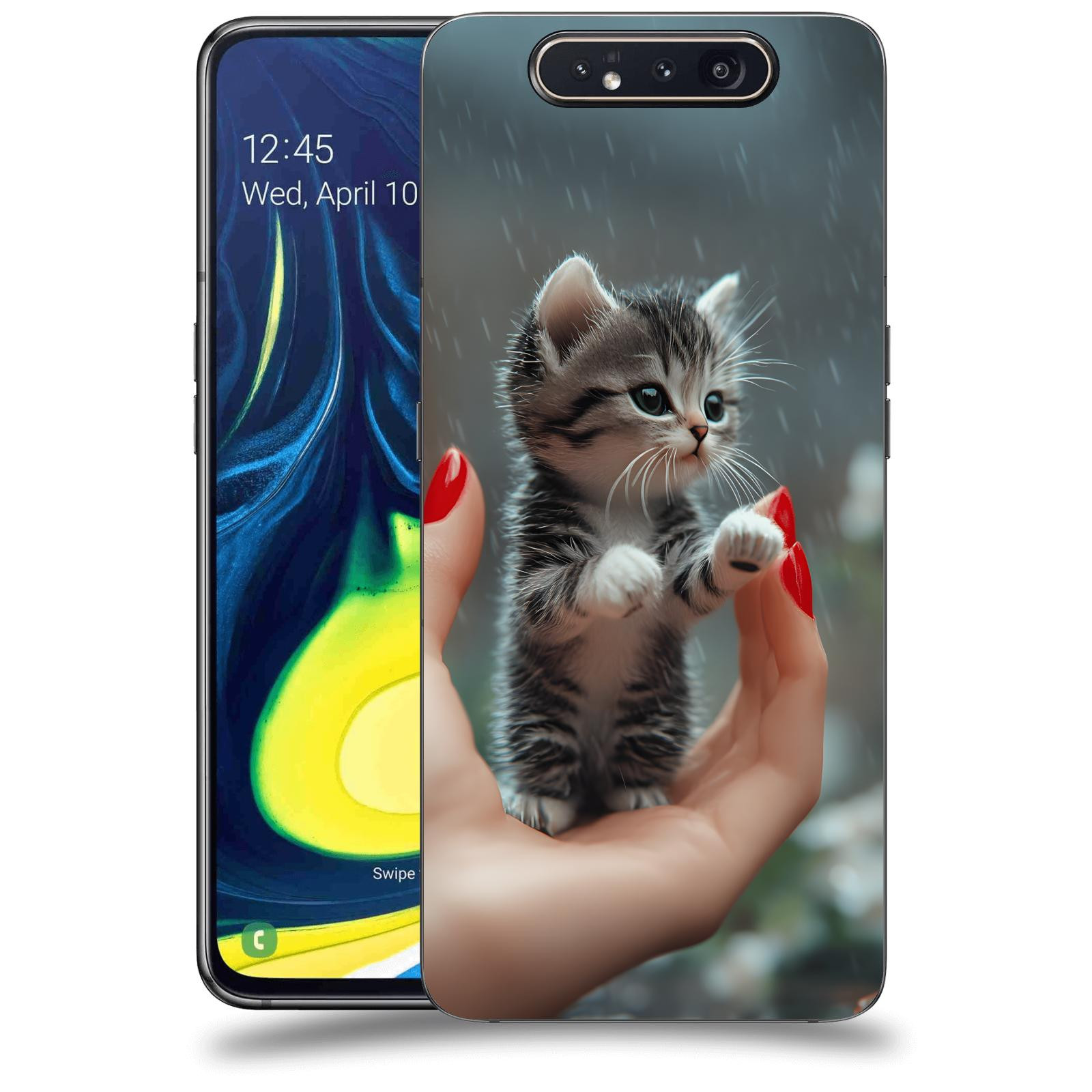 ACOVER Kryt na mobil Samsung Galaxy A80 A805F - Koťátko