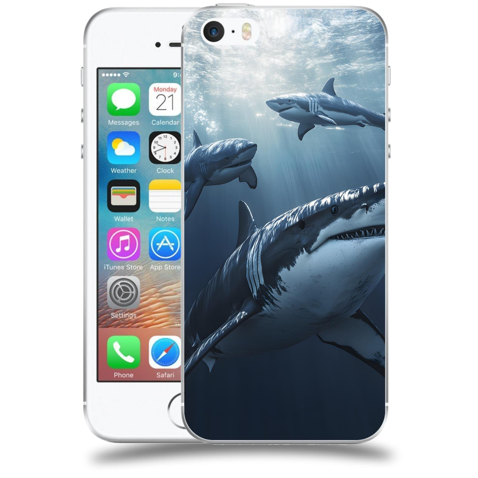 ACOVER Kryt na mobil Apple iPhone 5/5S/SE - Žraloci