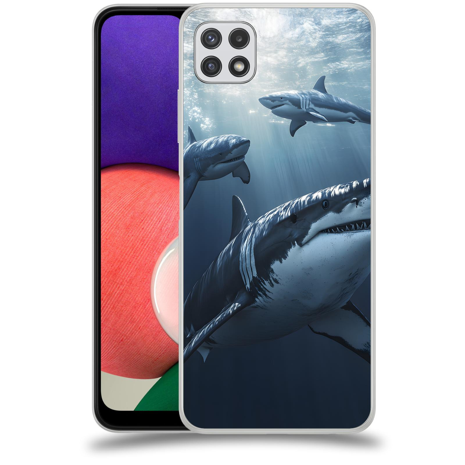 ACOVER Kryt na mobil Samsung Galaxy A22 A225F - Žraloci