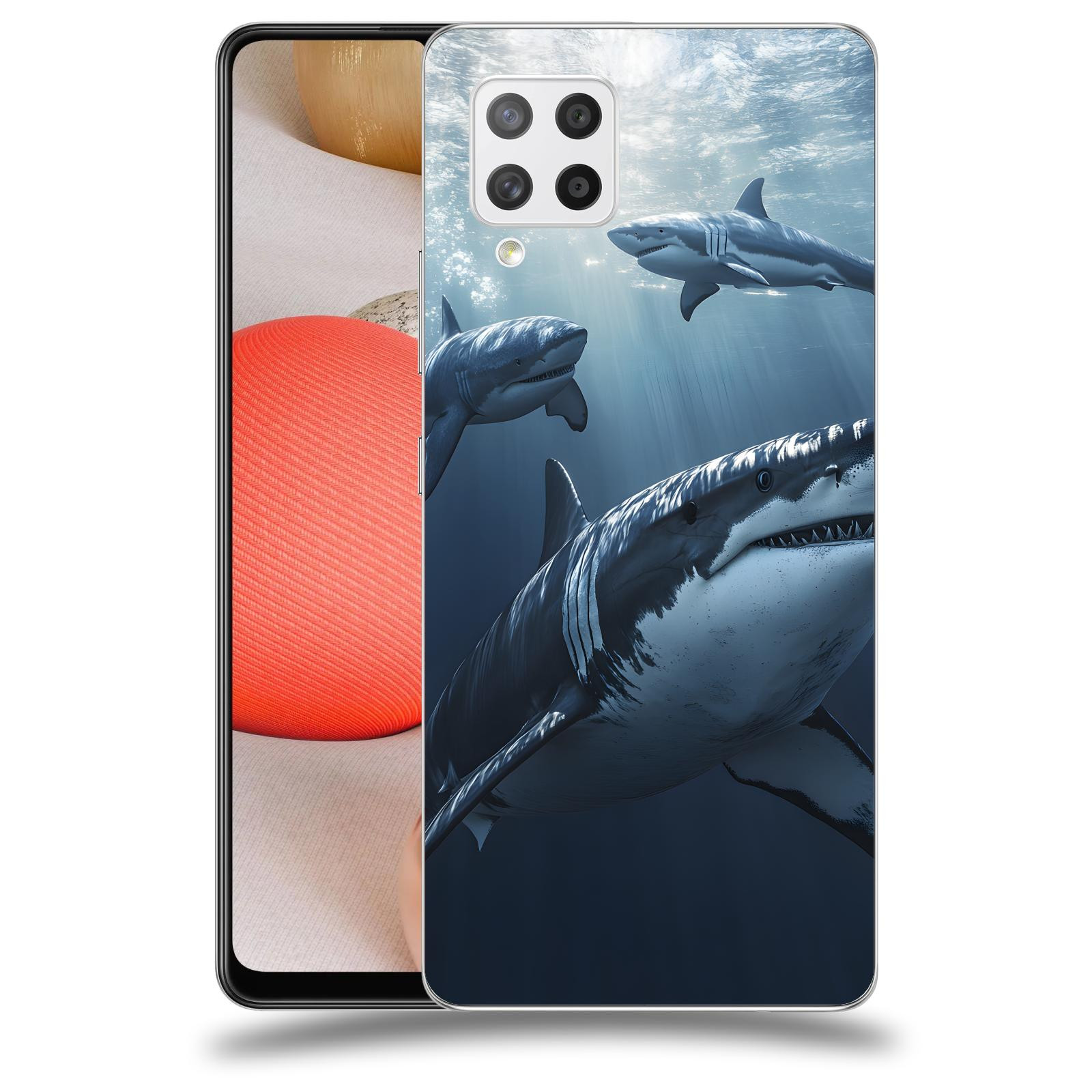 ACOVER Kryt na mobil Samsung Galaxy A42 A426B - Žraloci