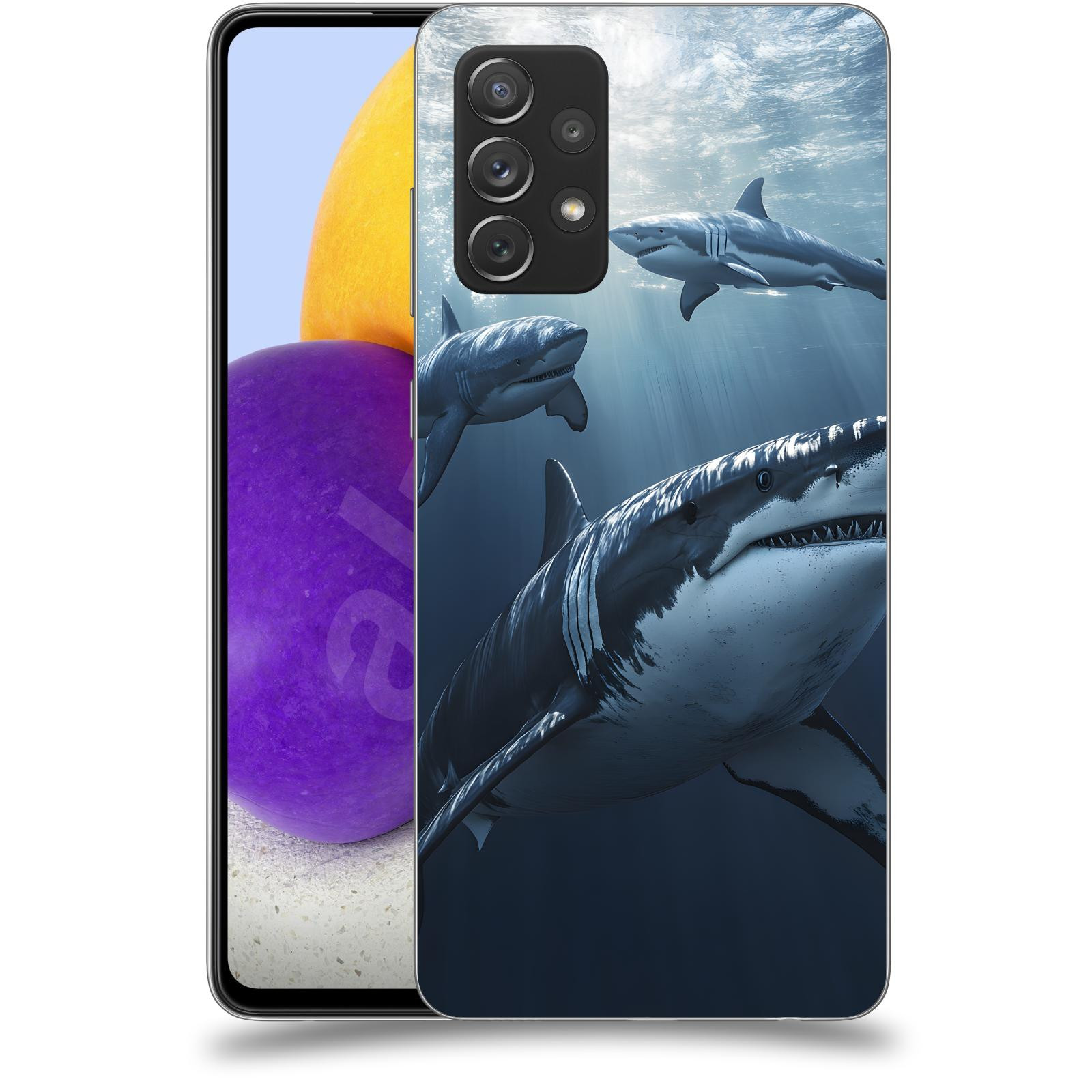 ACOVER Kryt na mobil Samsung Galaxy A72 A725F - Žraloci