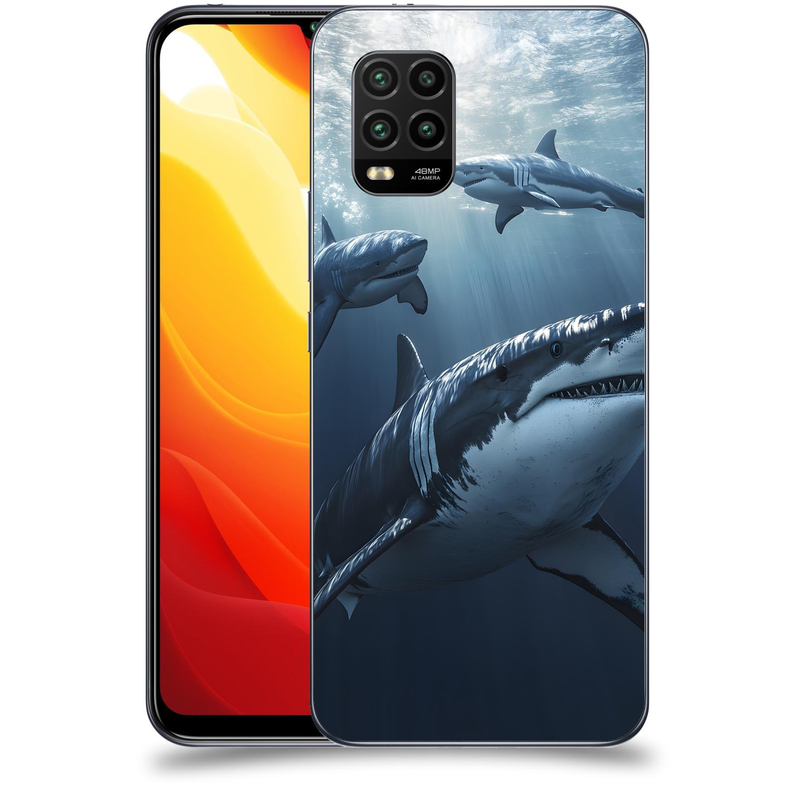 ACOVER Kryt na mobil Xiaomi Mi 10 Lite - Žraloci