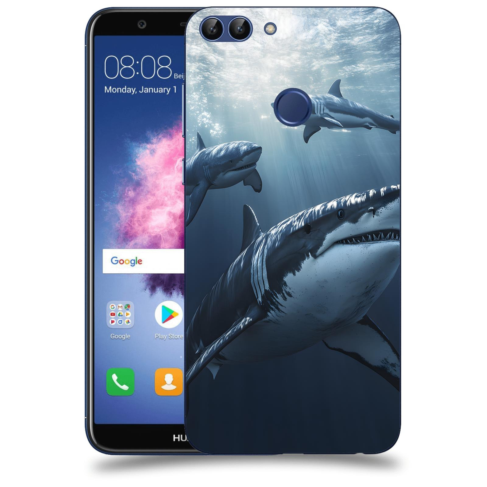 ACOVER Kryt na mobil Huawei P Smart - Žraloci