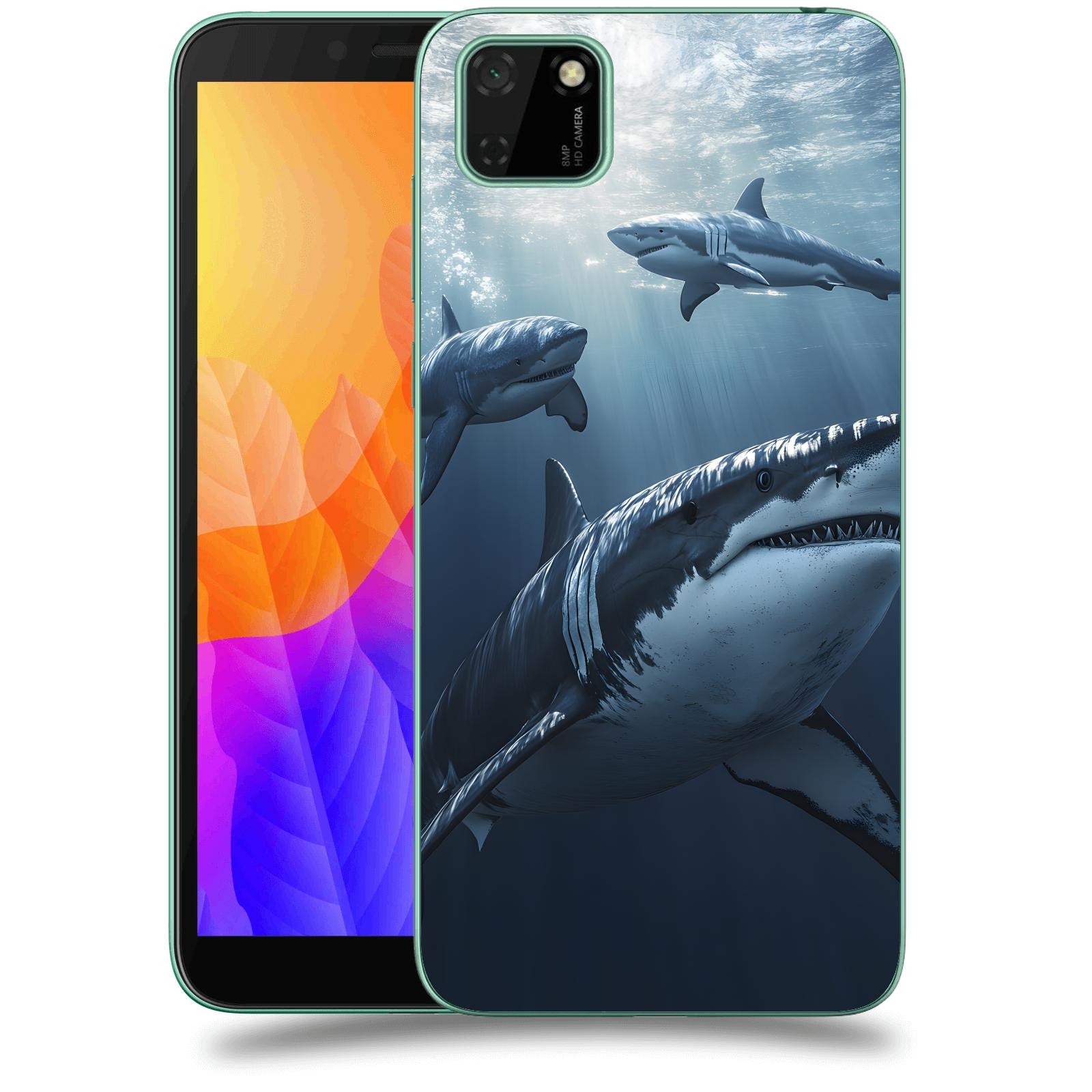 ACOVER Kryt na mobil Huawei Y5P - Žraloci