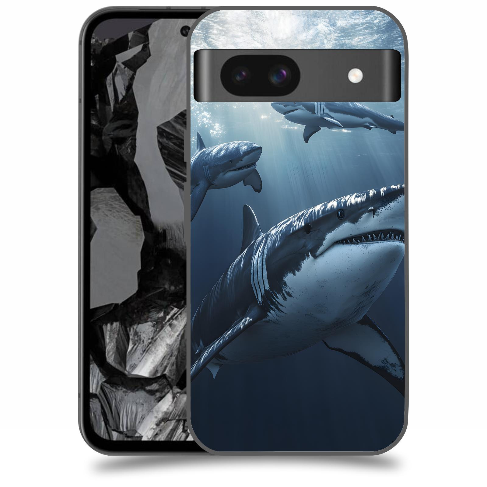 ACOVER Kryt na mobil Google Pixel 8A - Žraloci