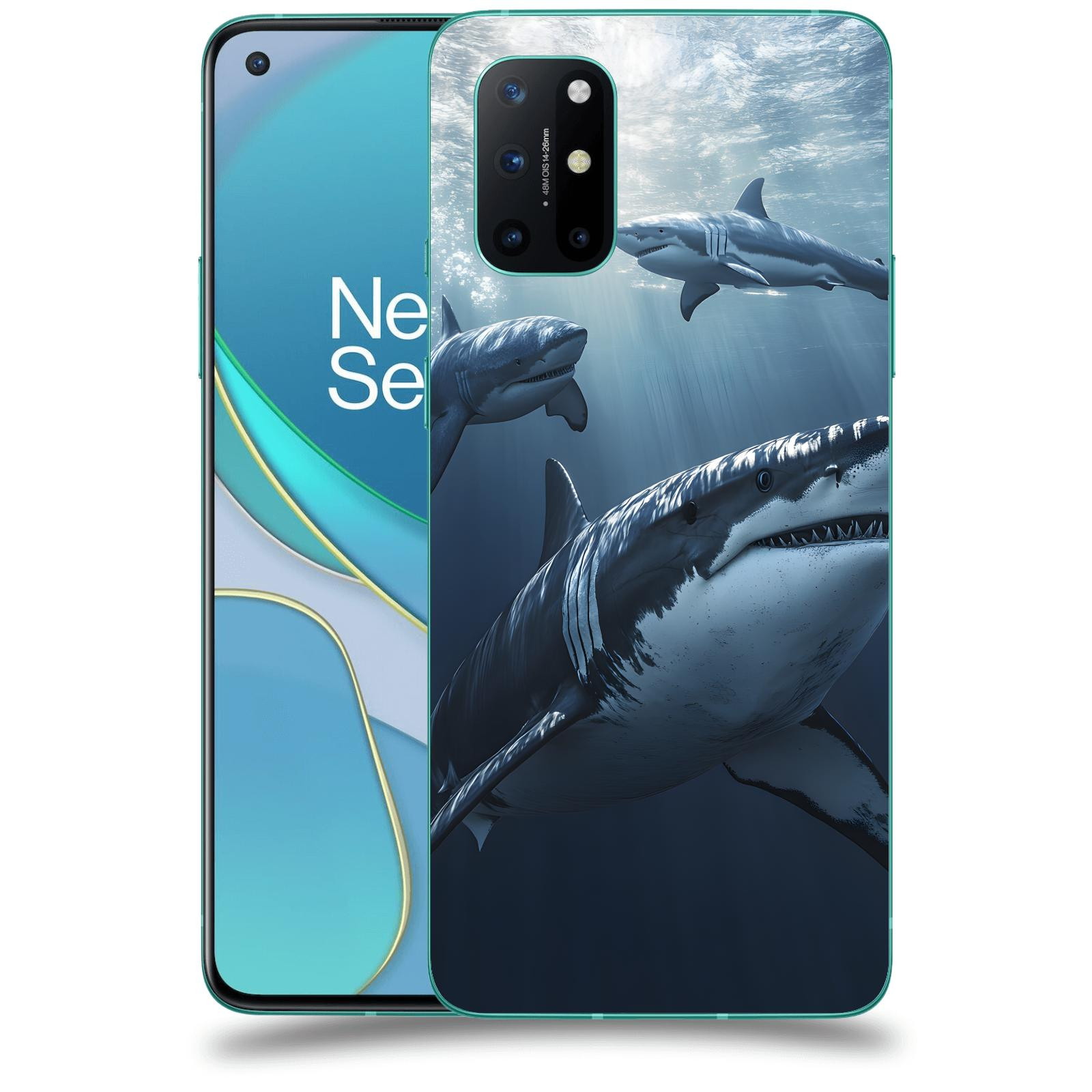 ACOVER Kryt na mobil OnePlus 8T - Žraloci