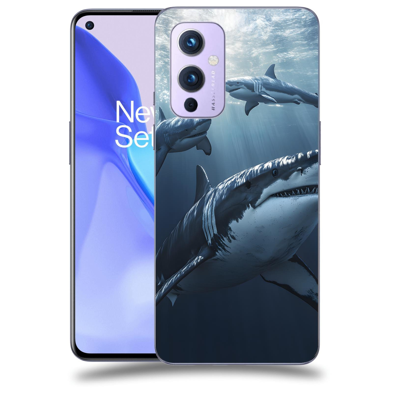 ACOVER Kryt na mobil OnePlus 9 - Žraloci