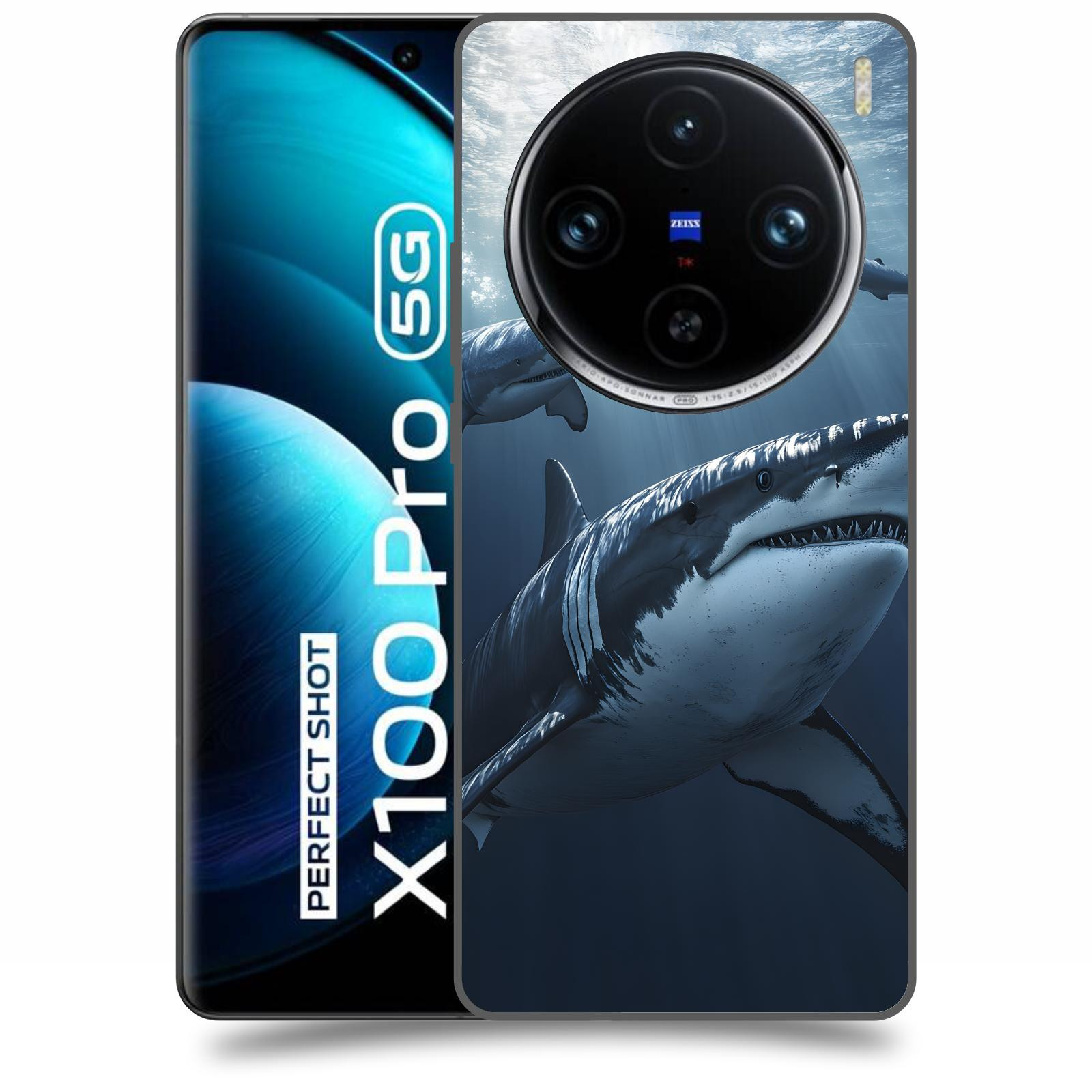 ACOVER Kryt na mobil Vivo X100 Pro 5G - Žraloci